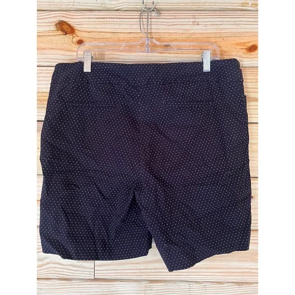 Hilary Radley Womens Polka Dot Shorts Size XXL Navy White Classic Fit - Picture 2 of 3